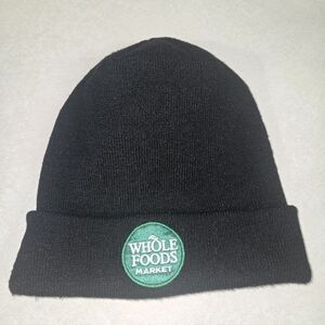 Whole Foods Market Black Beanie Hat